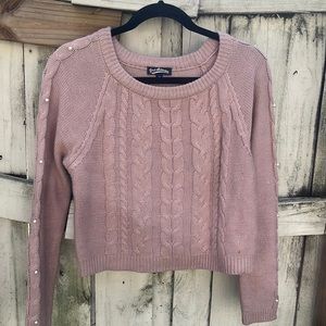 Pink knit sweater